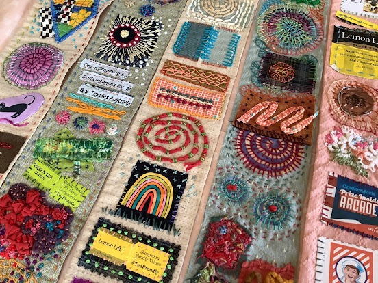 Fiber Antics by Veronica: 100 Days of Slow Stitching with found objects—a  recap